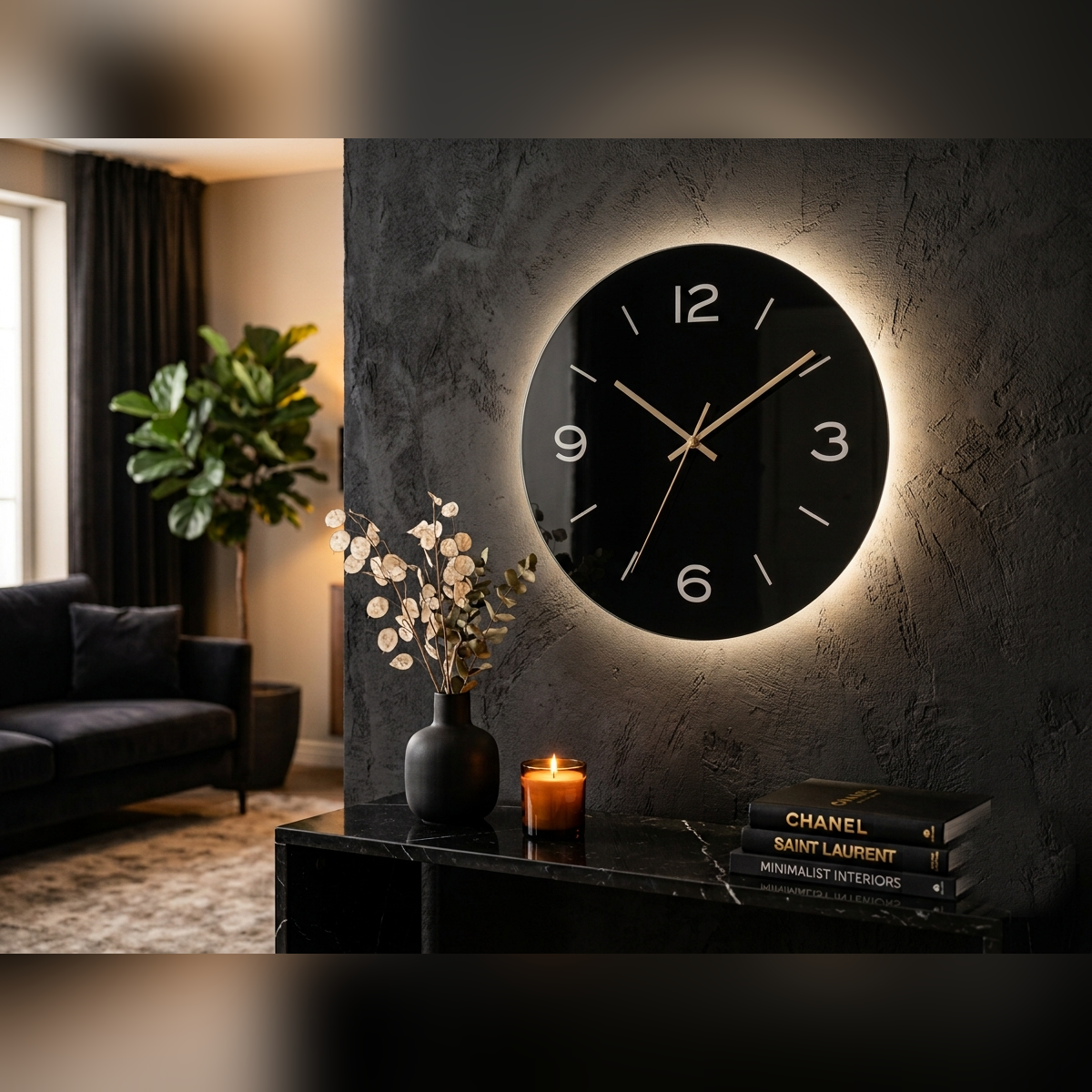 Aurora Backlit Wall Clock