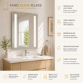 VIRGO Backlit LED, Frameless, Bathroom Mirror - Touch Sensor Modern