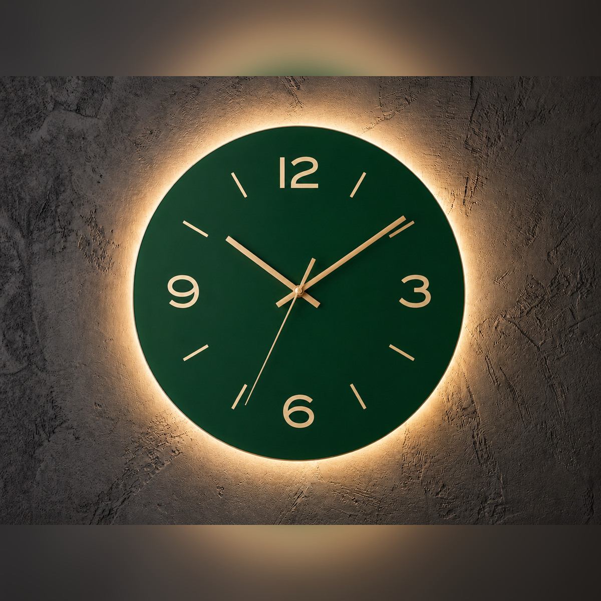 Aurora Backlit Glass Wall Clock