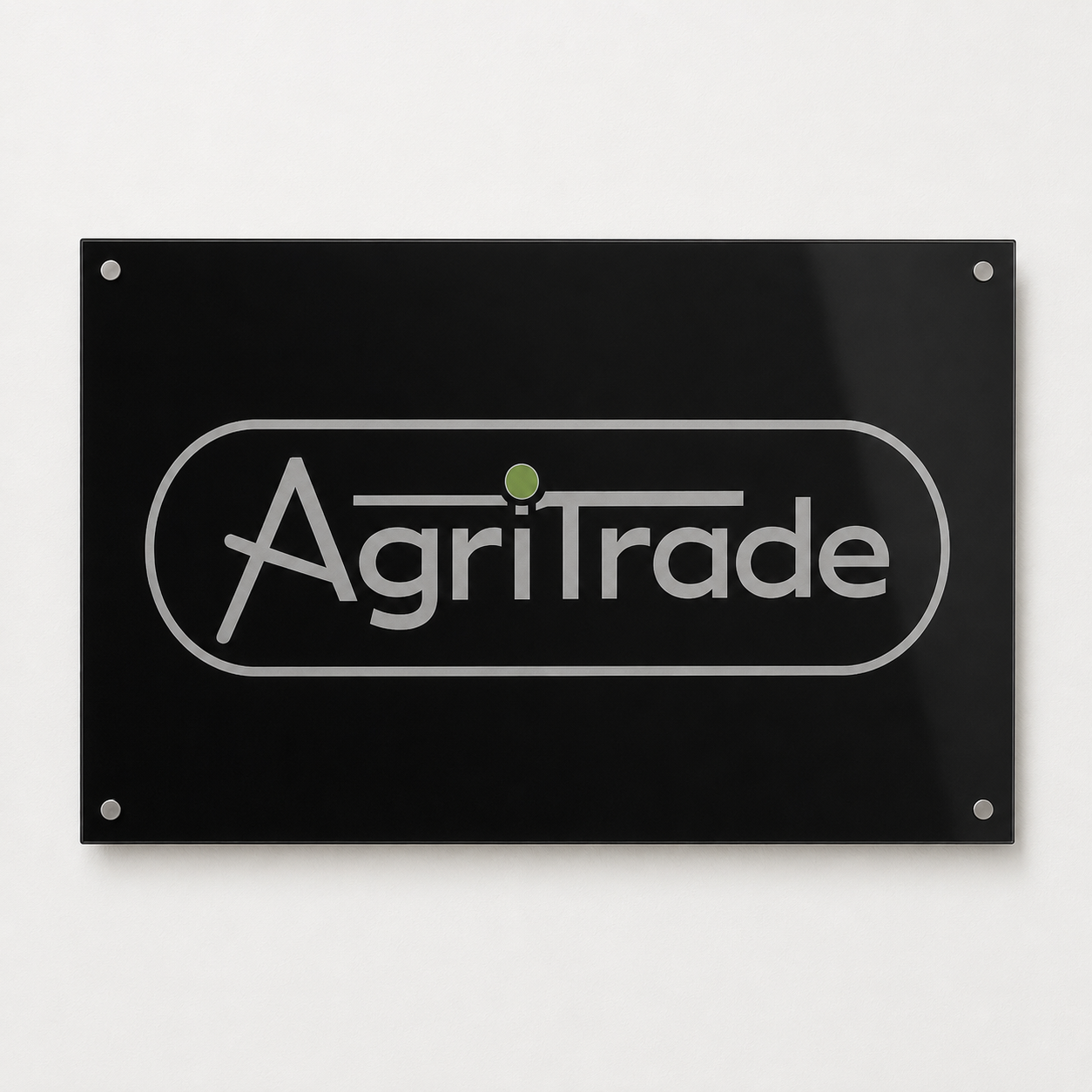 Backlit Engraved Logo Sign 120 × 90 cm — Custom Business & Reception Sign, Engraved Glass