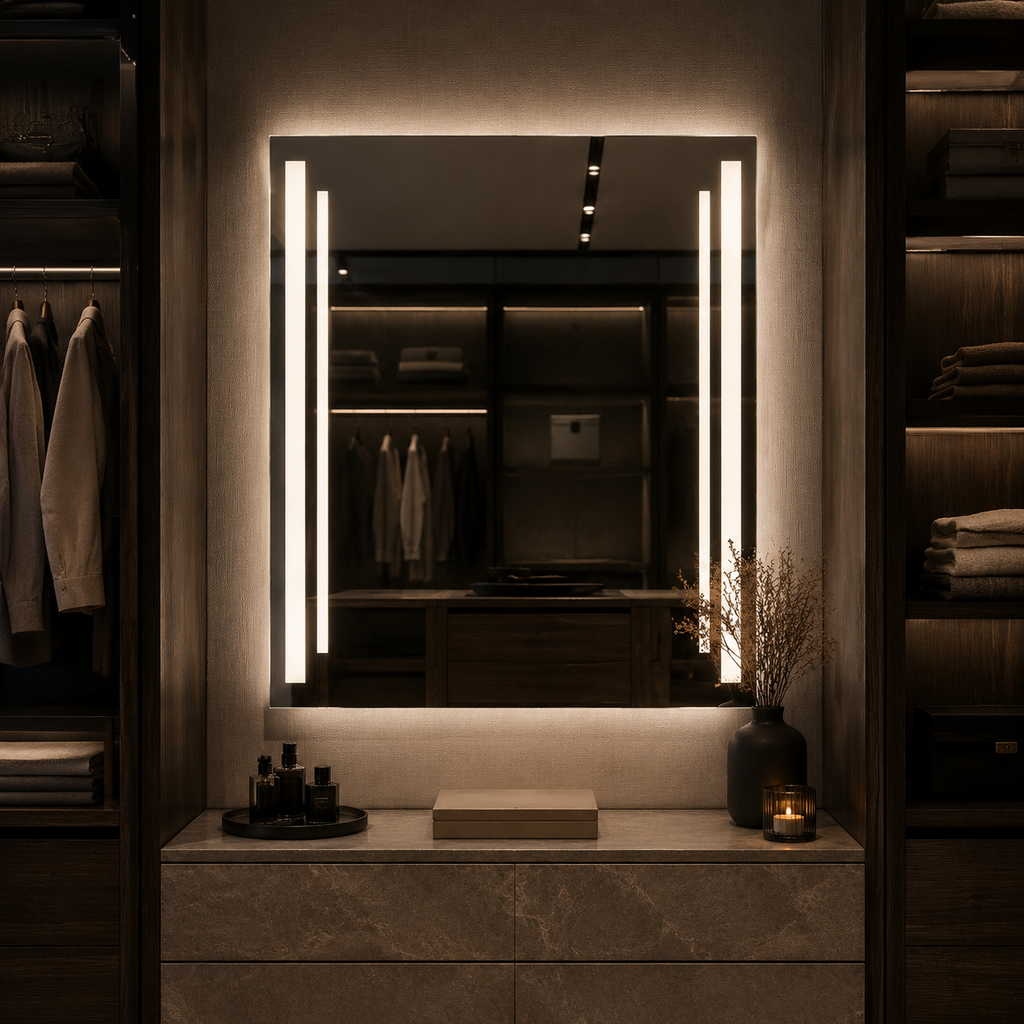 LEO Backlit LED Bathroom Mirror – Warm 3000K, CRI 90