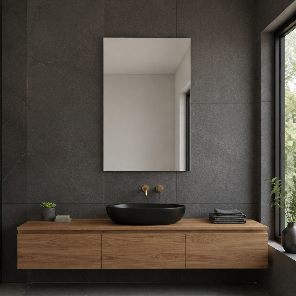 Frameless Bathroom Mirror with Polished Edges – 4 mm Wall Mirror