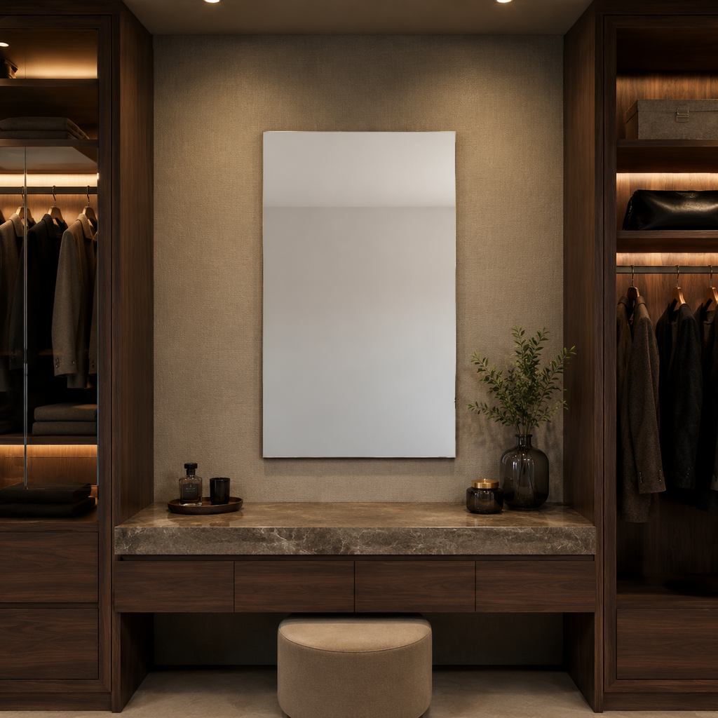 Frameless Bathroom Mirror with Polished Edges – 4 mm Wall Mirror