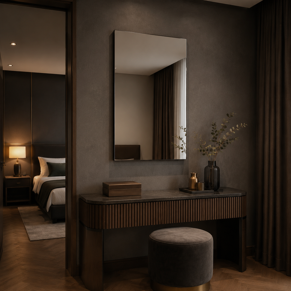 Frameless Bathroom Mirror with Polished Edges – 4 mm Wall Mirror