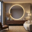 Luxury Round LED Mirror Bathroom Backlit Illuminated Touch Sensor 600/700/800mm