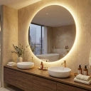Luxury Round LED Mirror Bathroom Backlit Illuminated Touch Sensor 600/700/800mm