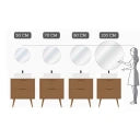Luxury Round LED Mirror Bathroom Backlit Illuminated Touch Sensor 600/700/800mm