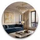 Luxury Round LED Mirror Bathroom Backlit Illuminated Touch Sensor 600/700/800mm
