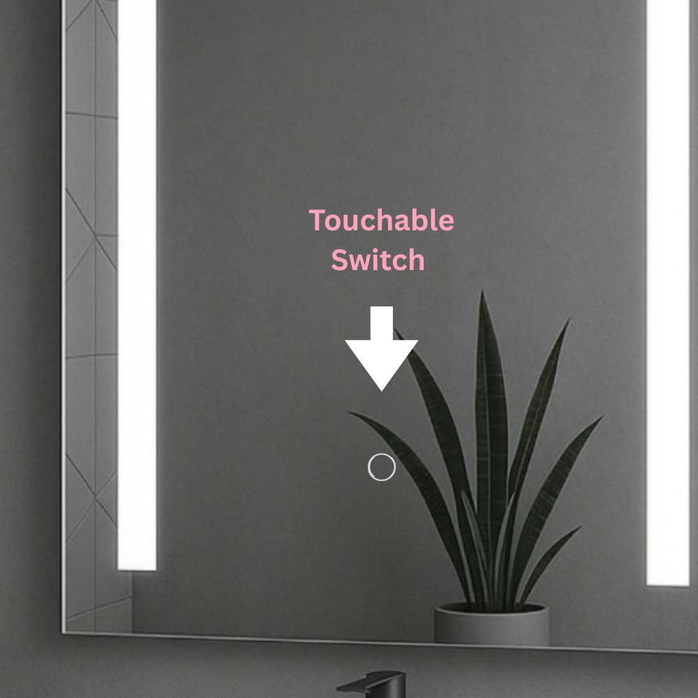 VIRGO Backlit LED, Frameless, Bathroom Mirror - Touch Sensor Modern