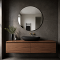 Round Frameless Bathroom Mirror – Polished Edge, 600–900 mm